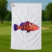 Wildlife Funky Grouper Golf Towel thumb 1