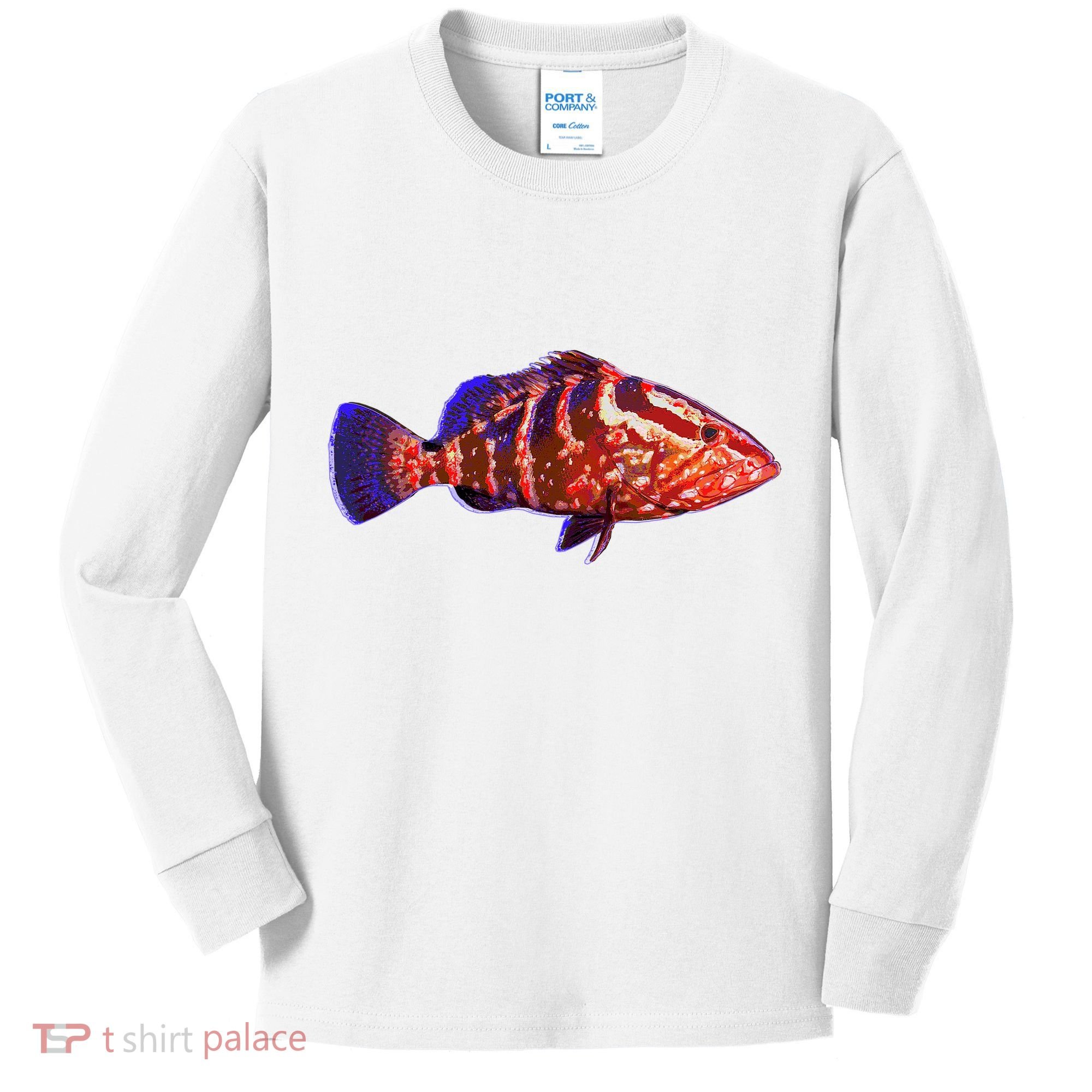 Wildlife Funky Grouper Kids Long Sleeve Shirt
