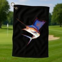 Wildlife Funky Sailfish Golf Towel thumb 1