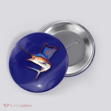 Wildlife Funky Sailfish Button