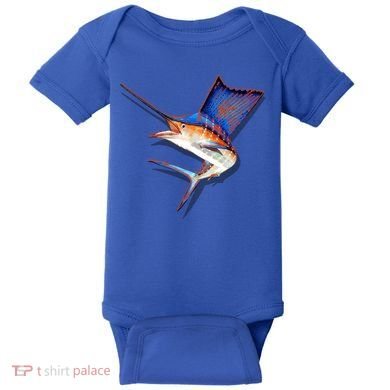 Wildlife Funky Sailfish Baby Bodysuit