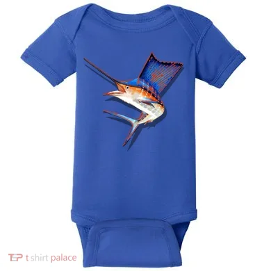 Wildlife Funky Sailfish Baby Bodysuit
