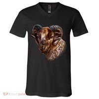 Wildlife Ram Stare V-Neck T-Shirt thumb 0