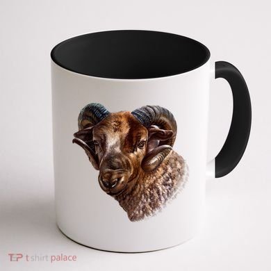 Wildlife Ram Stare Coffee Mug back