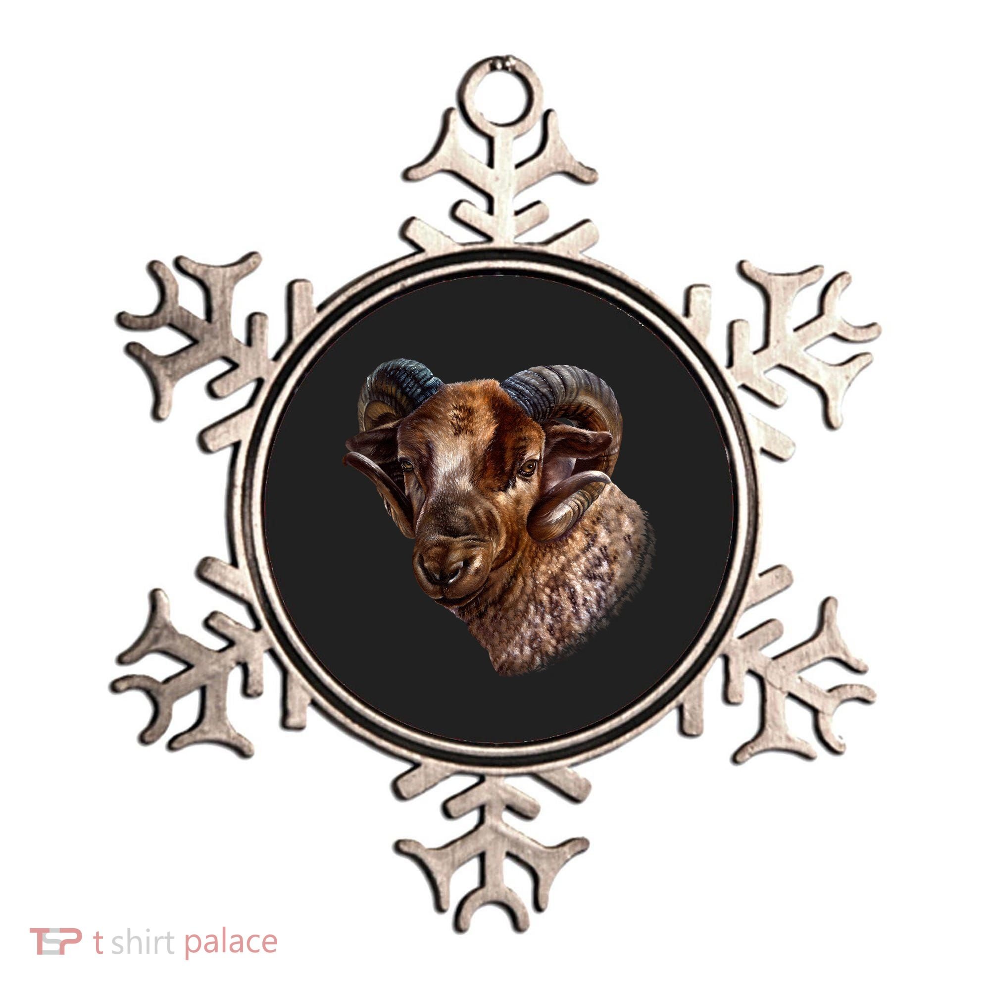 Wildlife Ram Stare Ornament