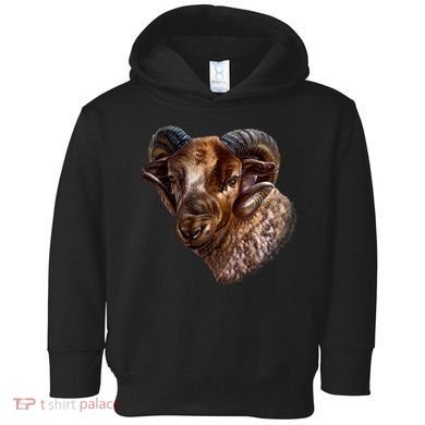 Wildlife Ram Stare Toddler Hoodie