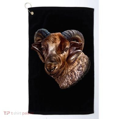 Wildlife Ram Stare Golf Towel