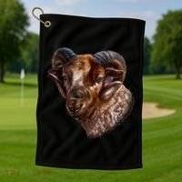 Wildlife Ram Stare Golf Towel thumb 1