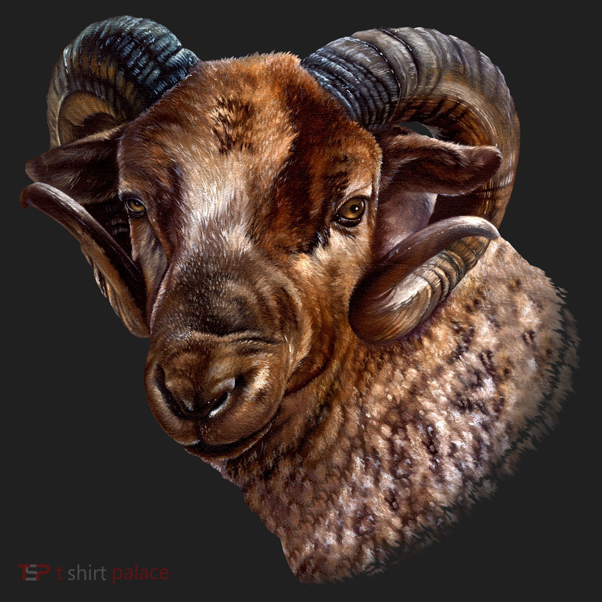 Wildlife Ram Stare Golf Towel