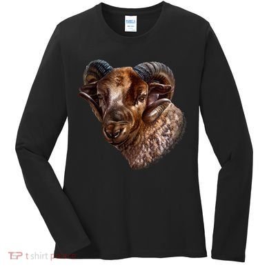 Wildlife Ram Stare Women's Long Sleeve Shirt