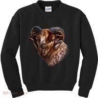 Wildlife Ram Stare Kids Sweatshirt thumb 0