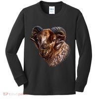 Wildlife Ram Stare Kids Long Sleeve Shirt thumb 0