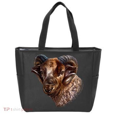 Wildlife Ram Stare Tote Bag