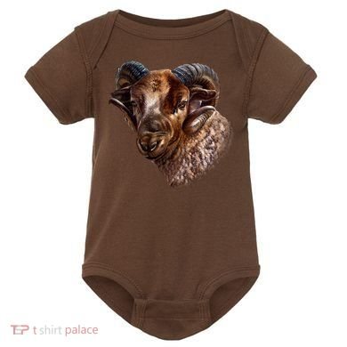 Wildlife Ram Stare Baby Bodysuit