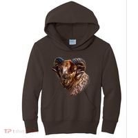 Wildlife Ram Stare Kids Hoodie thumb 0