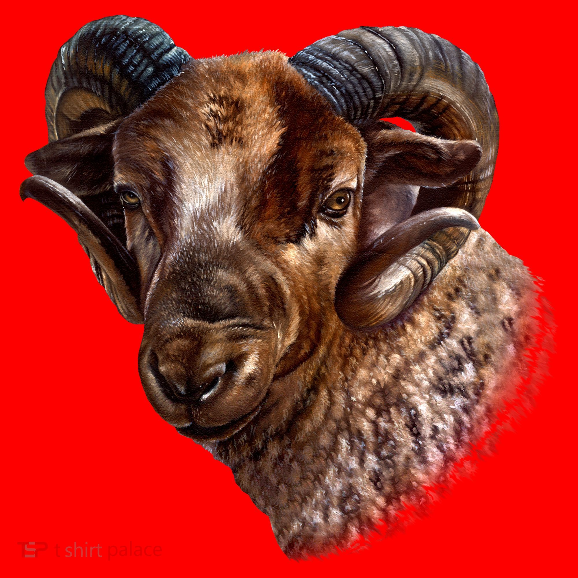 Wildlife Ram Stare Santa Hat