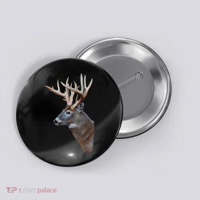 Wildlife The Boss Deer Head Button