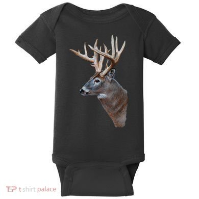 Wildlife The Boss Deer Head Baby Bodysuit