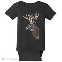 Wildlife The Boss Deer Head Baby Bodysuit thumb 0