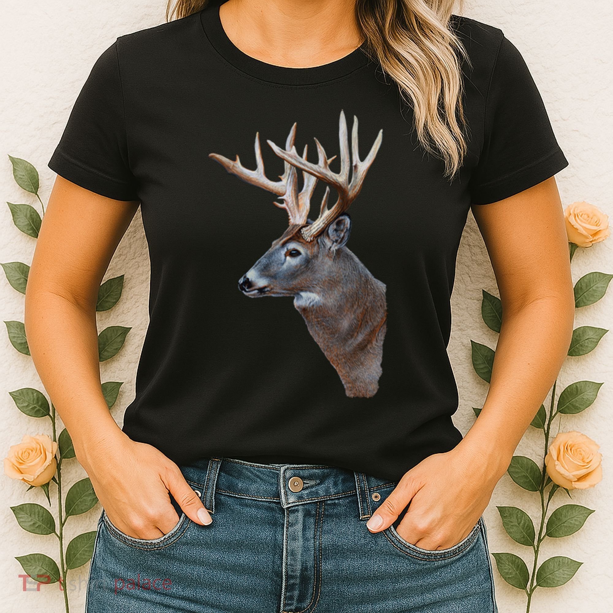 Wildlife The Boss Deer Head Women's T-Shirt