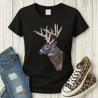 Wildlife The Boss Deer Head Women's T-Shirt thumb 3