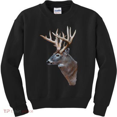 Wildlife The Boss Deer Head Kids Sweatshirt
