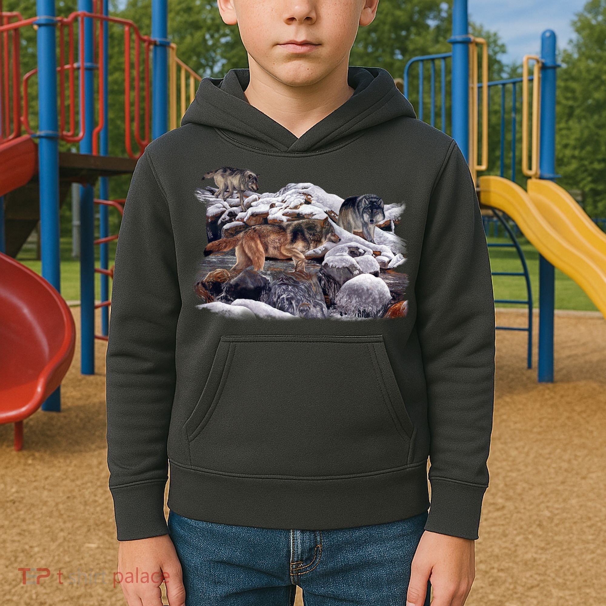 Wildlife Wolf Creek Kids Hoodie