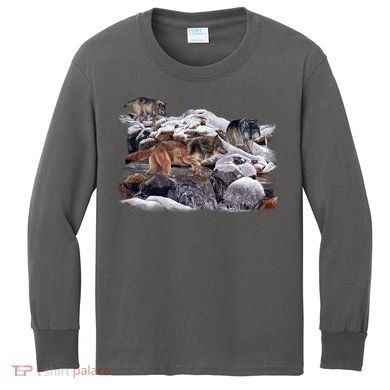 Wildlife Wolf Creek Kids Long Sleeve Shirt