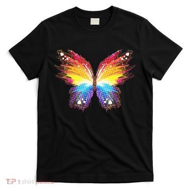 Wildly Painted Rainbow Butterfly T-Shirt