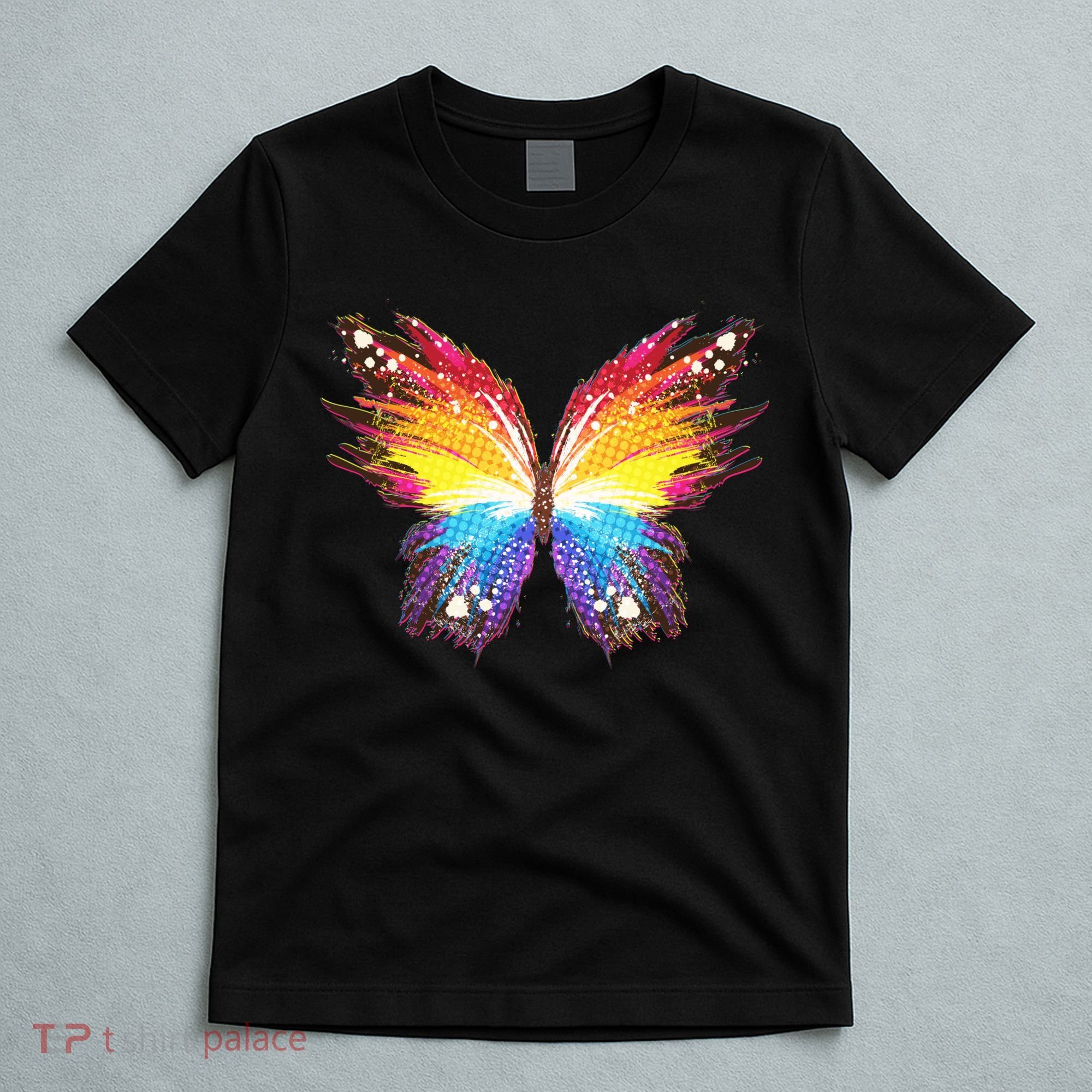 Wildly Painted Rainbow Butterfly T-Shirt