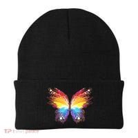 Wildly Painted Rainbow Butterfly Beanie thumb 0