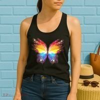 Wildly Painted Rainbow Butterfly Women's Tank Top thumb 2