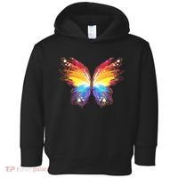 Wildly Painted Rainbow Butterfly Toddler Hoodie thumb 0