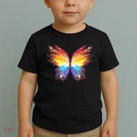 Wildly Painted Rainbow Butterfly Toddler T-Shirt thumb 2