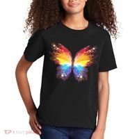 Wildly Painted Rainbow Butterfly Kids T-Shirt thumb 2