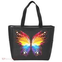 Wildly Painted Rainbow Butterfly Tote Bag thumb 0