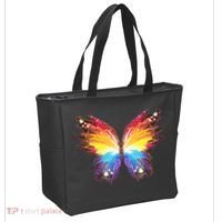 Wildly Painted Rainbow Butterfly Tote Bag thumb 2