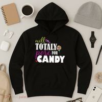 Will Totally Pose For Candy Hoodie thumb 3