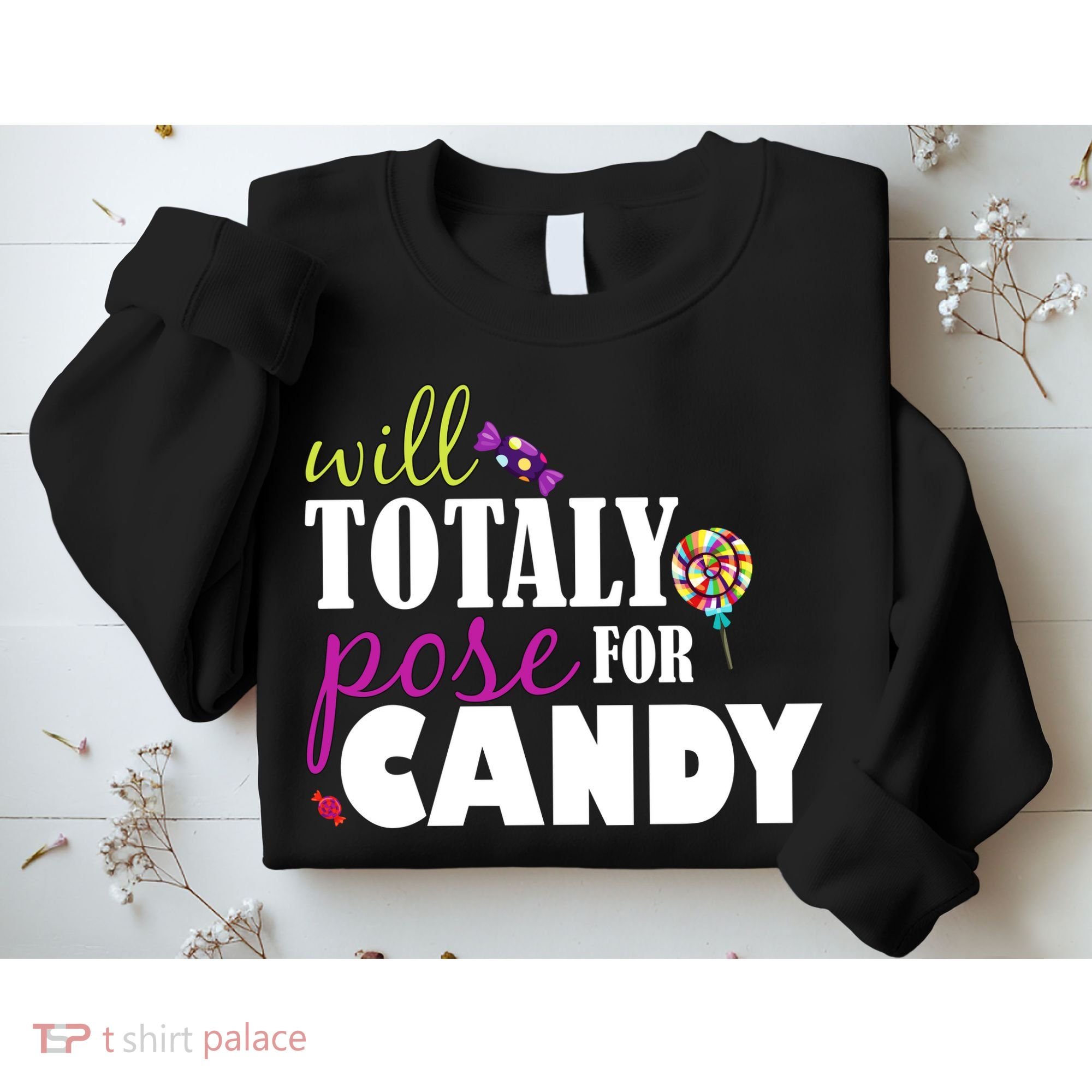 Will Totally Pose For Candy Sweatshirt