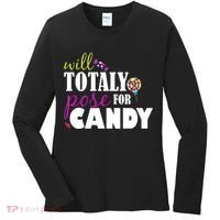 Will Totally Pose For Candy Women's Long Sleeve Shirt thumb 0