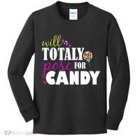 Will Totally Pose For Candy Kids Long Sleeve Shirt thumb 0