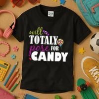 Will Totally Pose For Candy Kids T-Shirt thumb 3