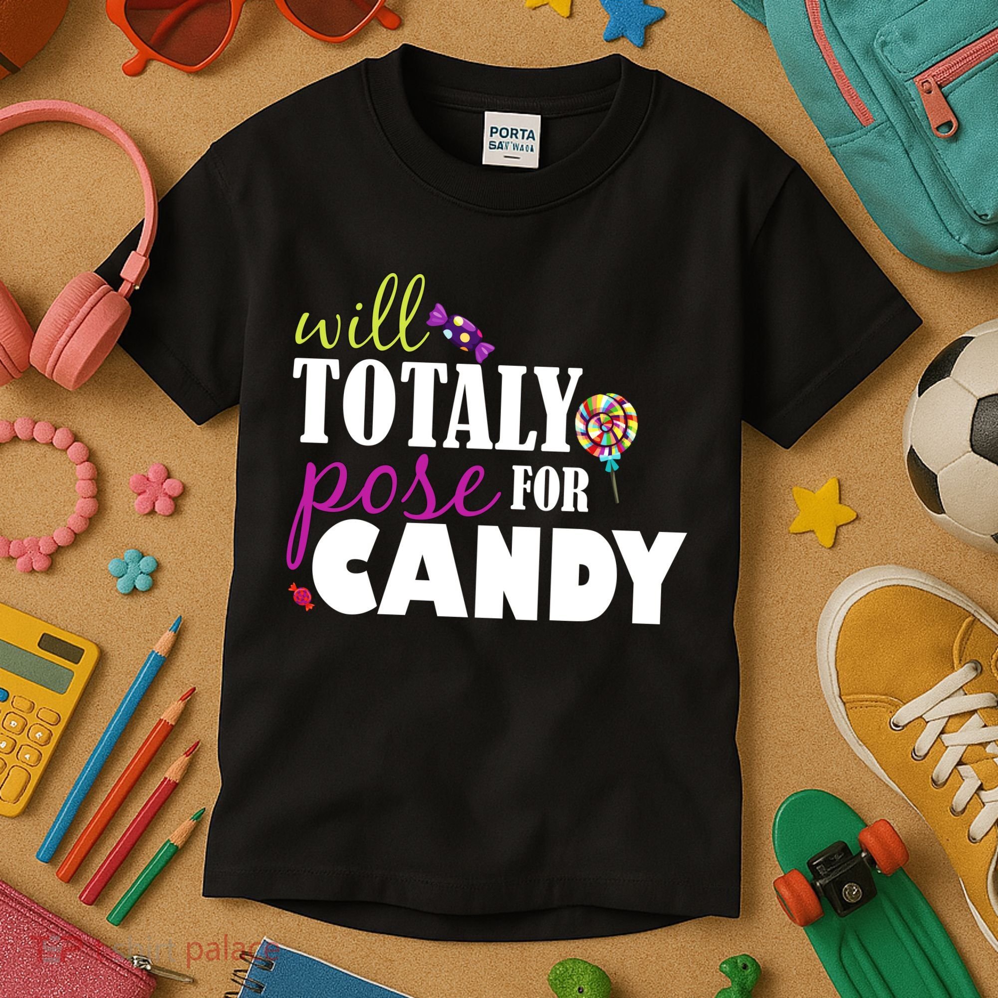 Will Totally Pose For Candy Kids T-Shirt