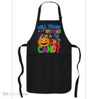 Will Trade Brother For Candy Funny Halloween Apron thumb 0