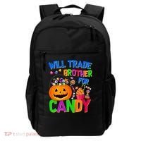 Will Trade Brother For Candy Funny Halloween Backpack thumb 0