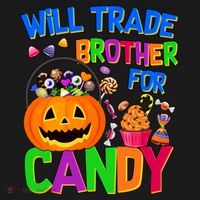 Will Trade Brother For Candy Funny Halloween Bucket Hat thumb 4