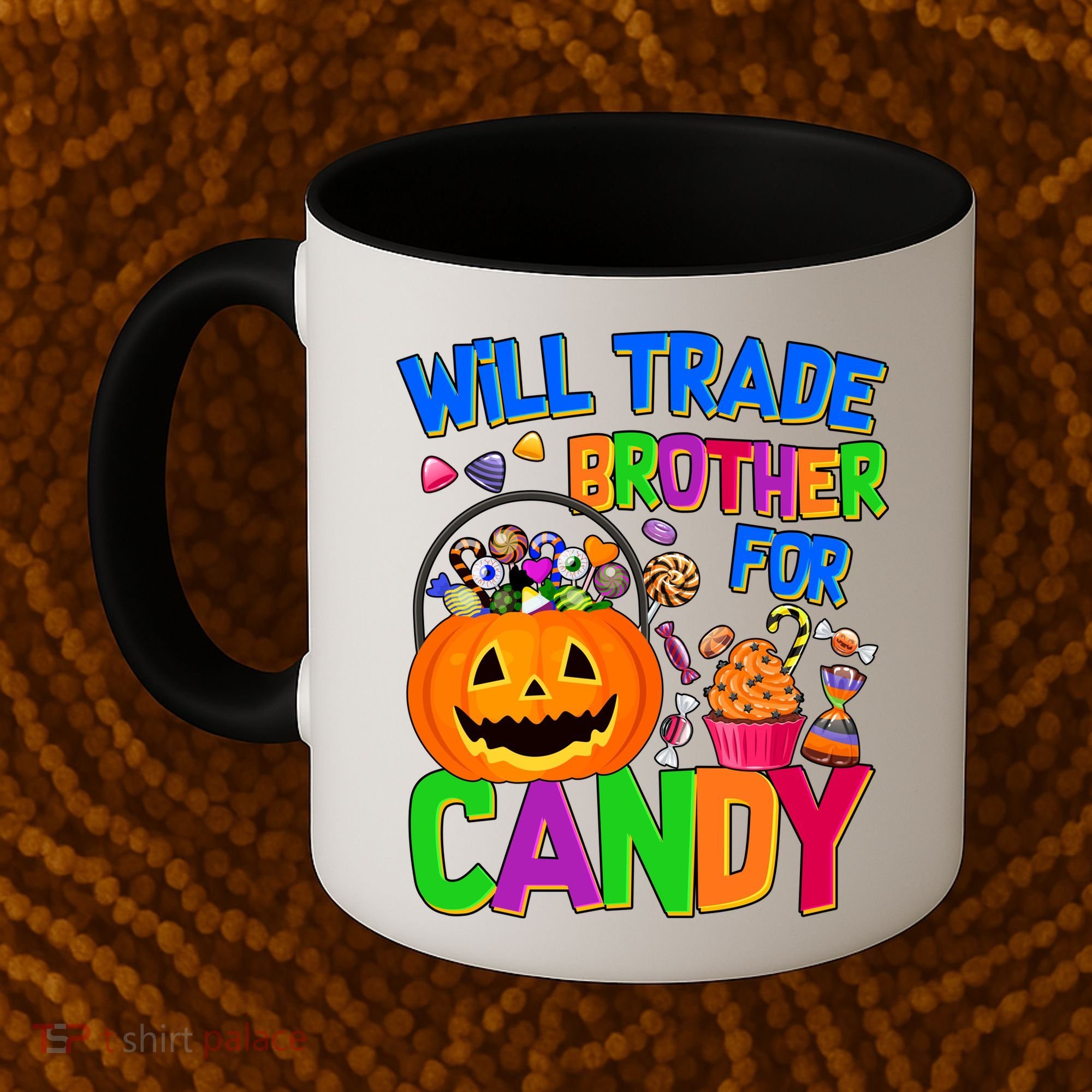 Will Trade Brother For Candy Funny Halloween Coffee Mug