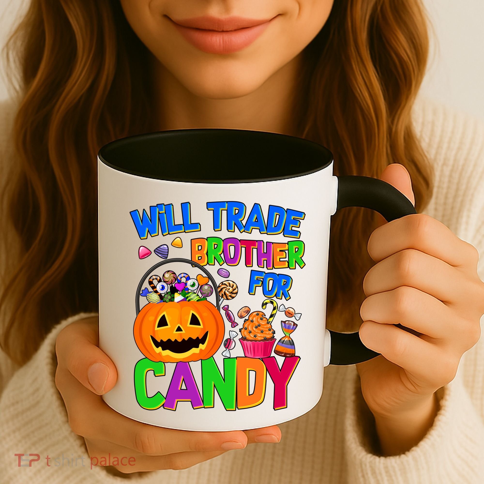 Will Trade Brother For Candy Funny Halloween Coffee Mug
