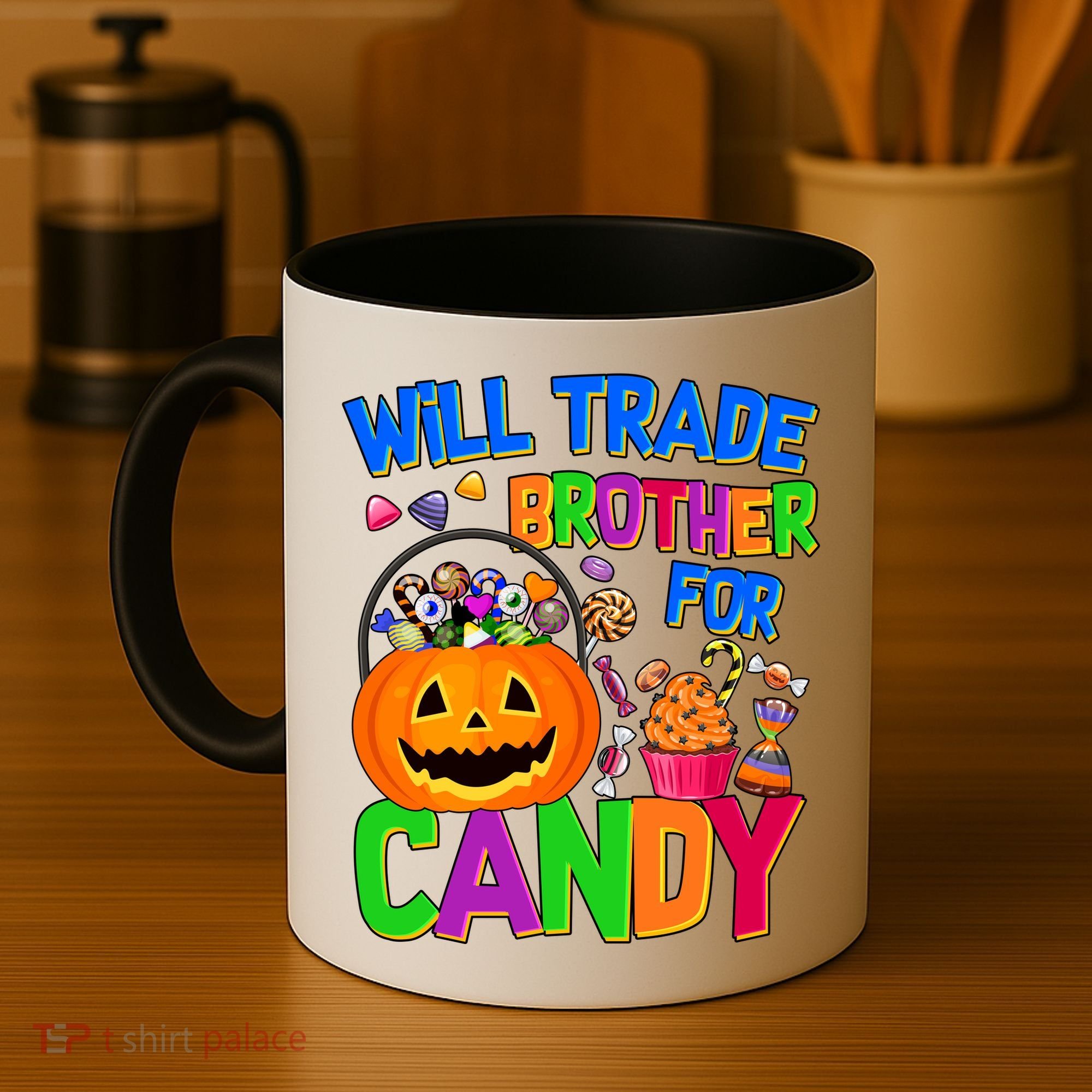Will Trade Brother For Candy Funny Halloween Coffee Mug
