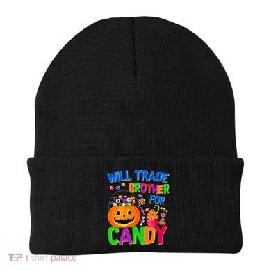 Will Trade Brother For Candy Funny Halloween Beanie